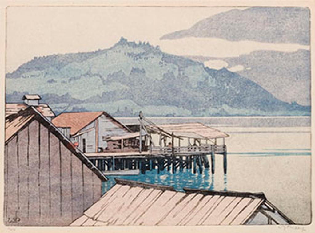 Walter Joseph (W.J.) Phillips (1884-1963) - The Waterfront, Alert Bay, BC