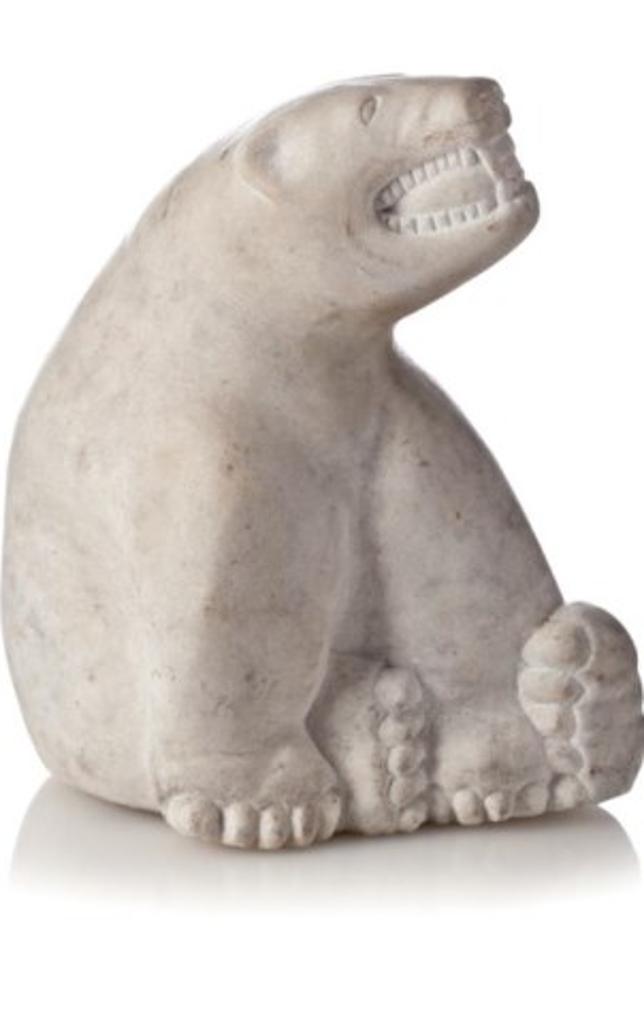 Aqjangajuk (Axangayu) Shaa (1937-2019) - Snarling Bear, ca. 1971-73