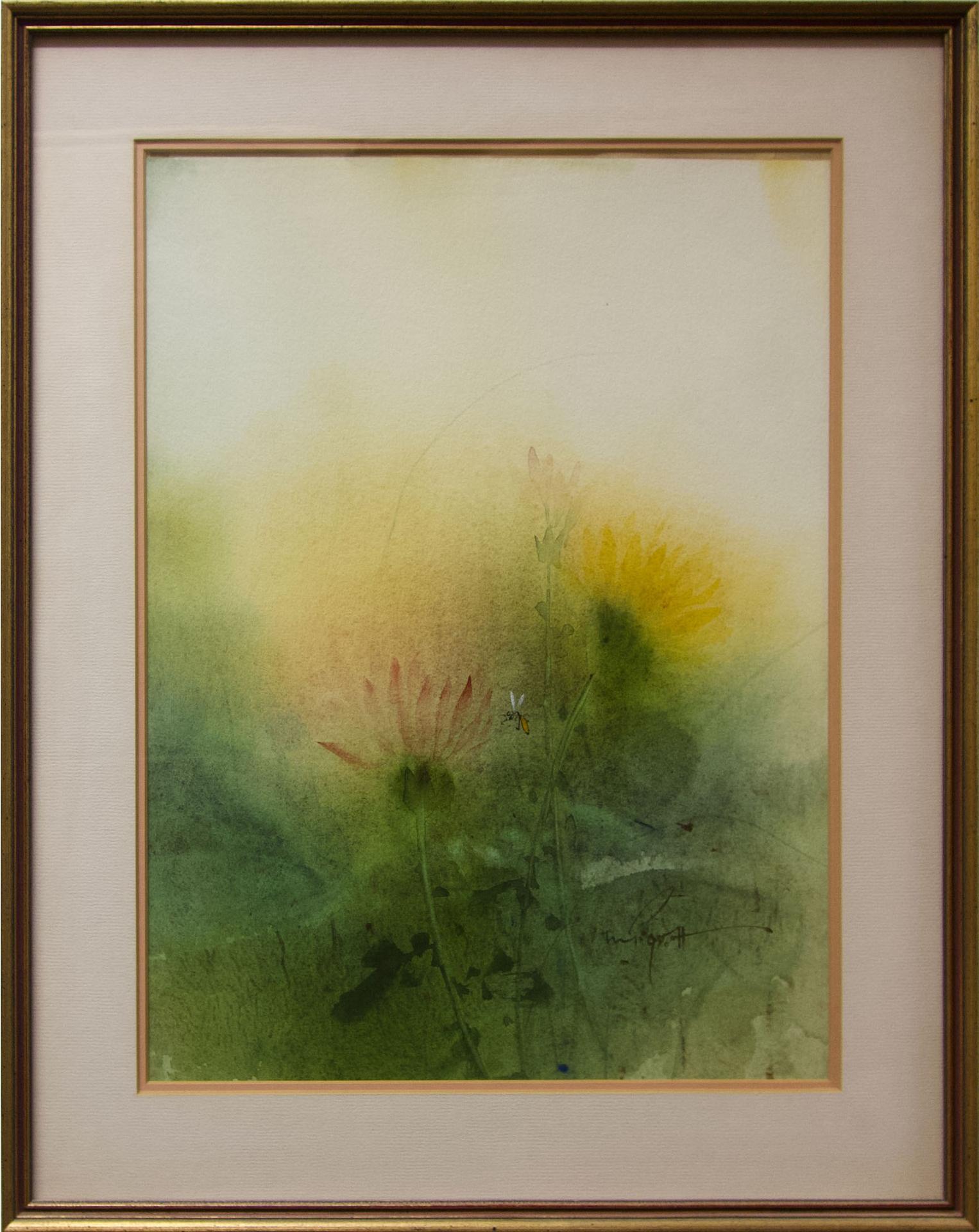 Marjorie Pigott (1904-1990) - Untitled (Flowers And Bee)