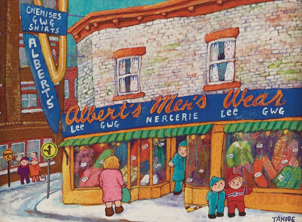 Miyuki Tanobe (1937) - Coin de rue, Mont Royal & De la Roche, Mtl