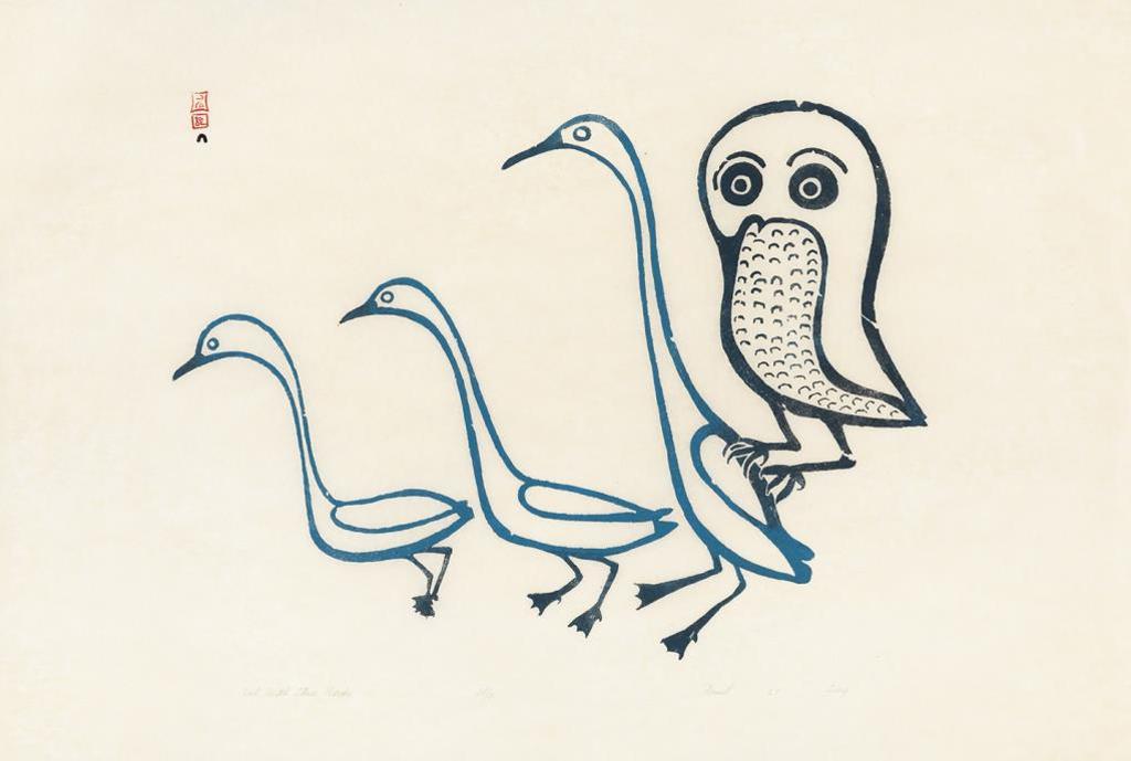 Lucy Qinnuayuak (1915-1982) - Albrecht Collection; Snow Goose, Ottawa
