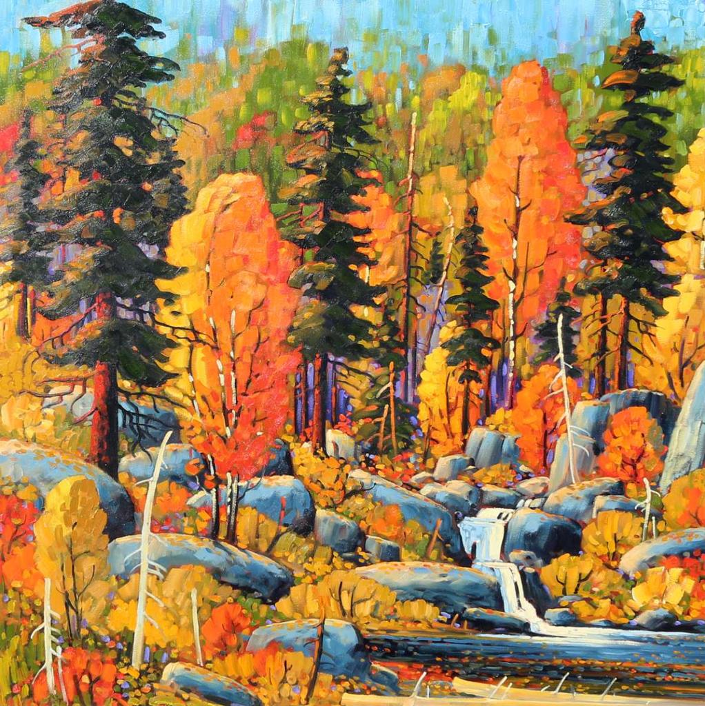 Rod Charlesworth (1955) - Autumn Aspens And Evergreens