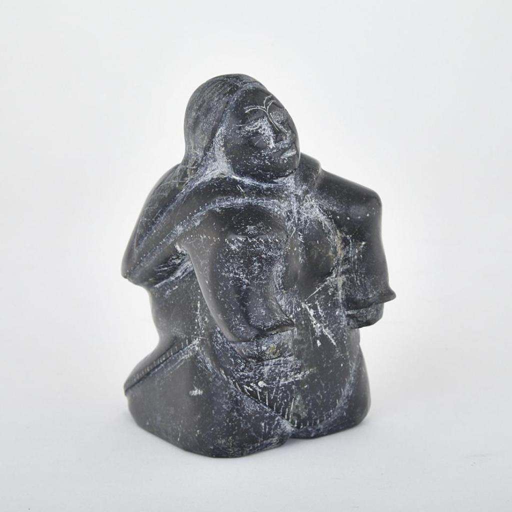 Charlie Atkiartok Niptayuq (1943) - Kneeling Woman With Tattooed Face