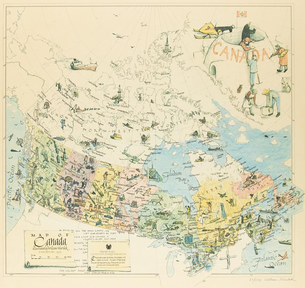 William Kurelek (1927-1977) - Map of Canada