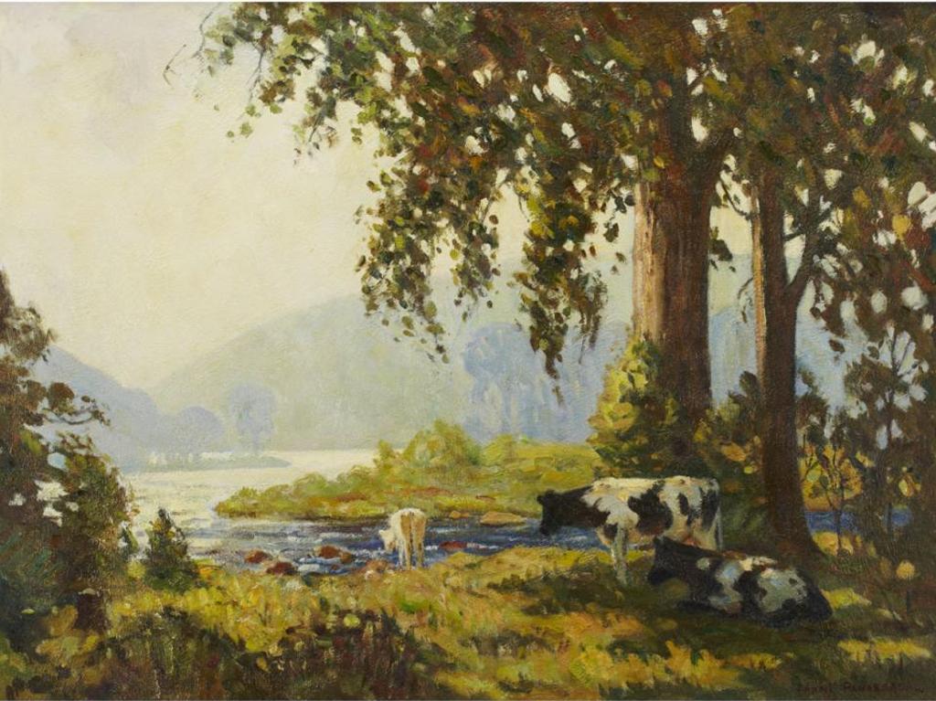 Frank Shirley Panabaker (1904-1992) - August Afternoon, Down The Grand River, Below Galt, 1960