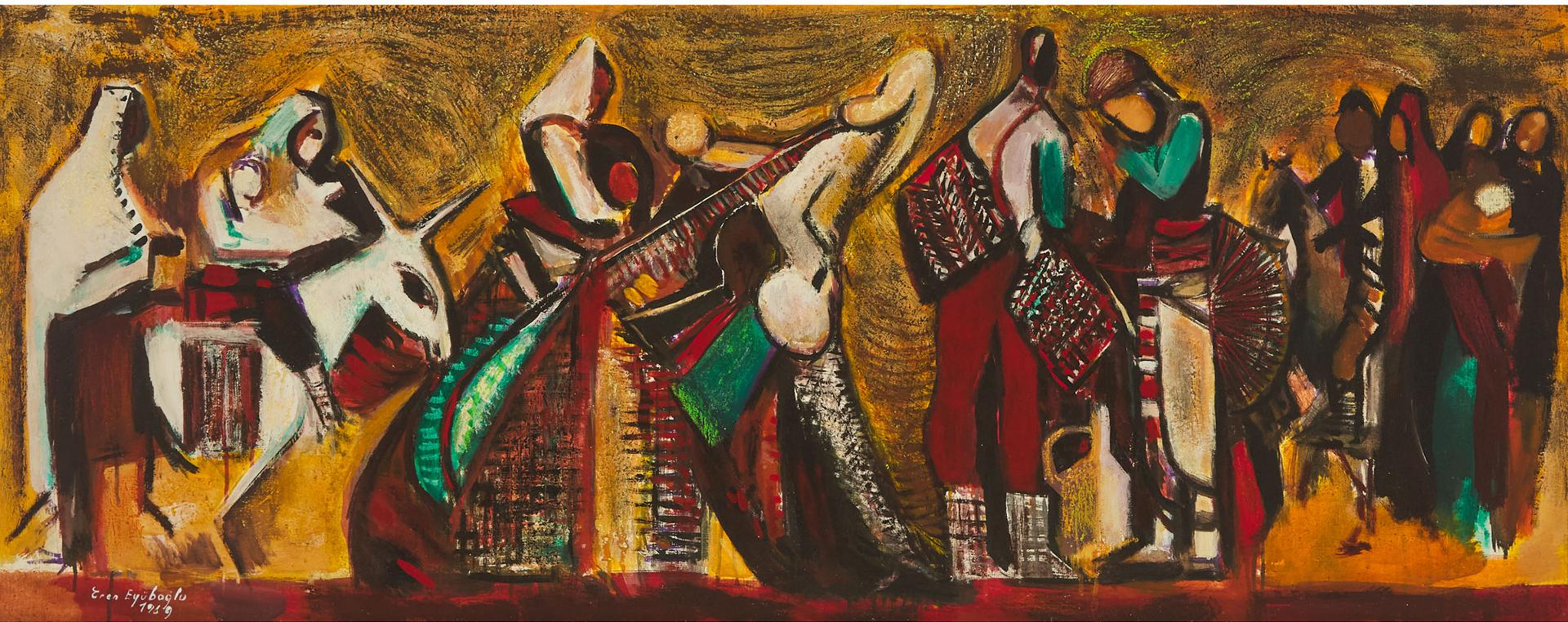 Eren Eyüboğlu (1913-1988) - Street Scene