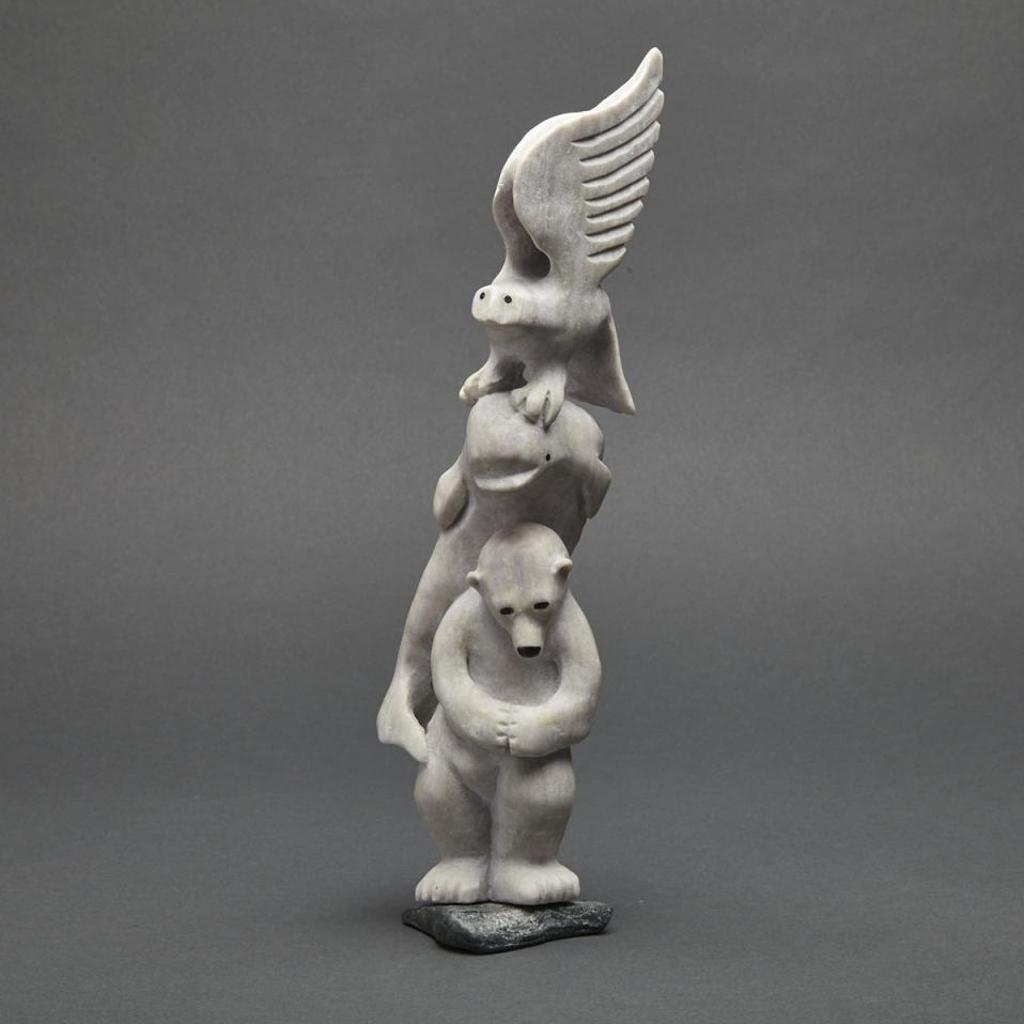Ross Kayotak (1969) - Totem With Arctic Animals