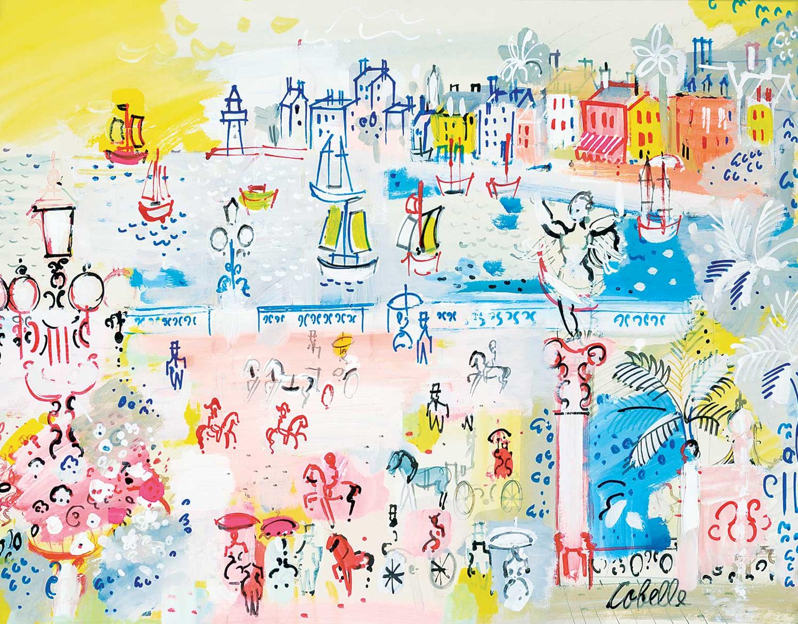 Charles Cobelle (1902-1994) - Untitled - Colourful Promenade