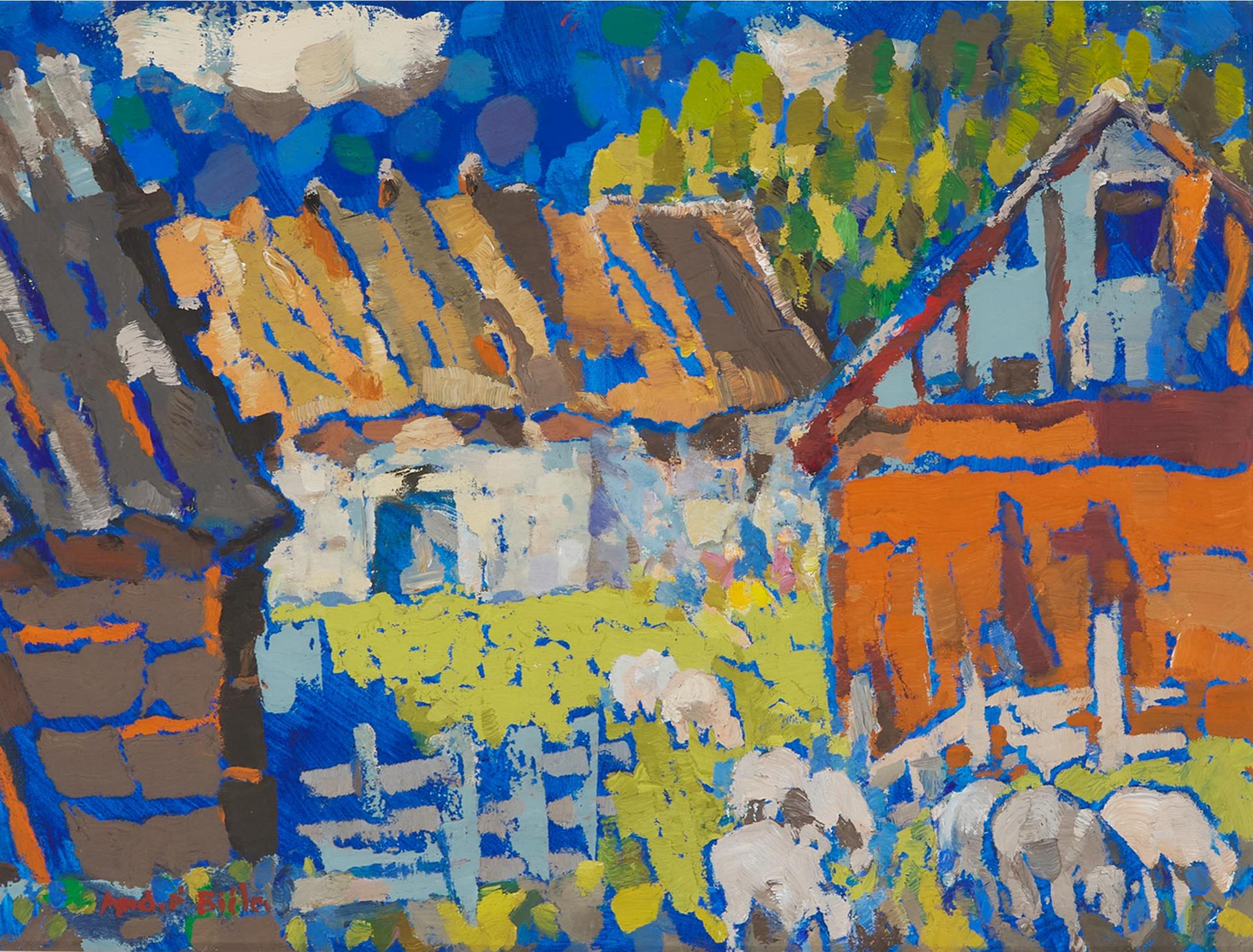 André Charles Biéler (1896-1989) - La Basse-Cour, 1979