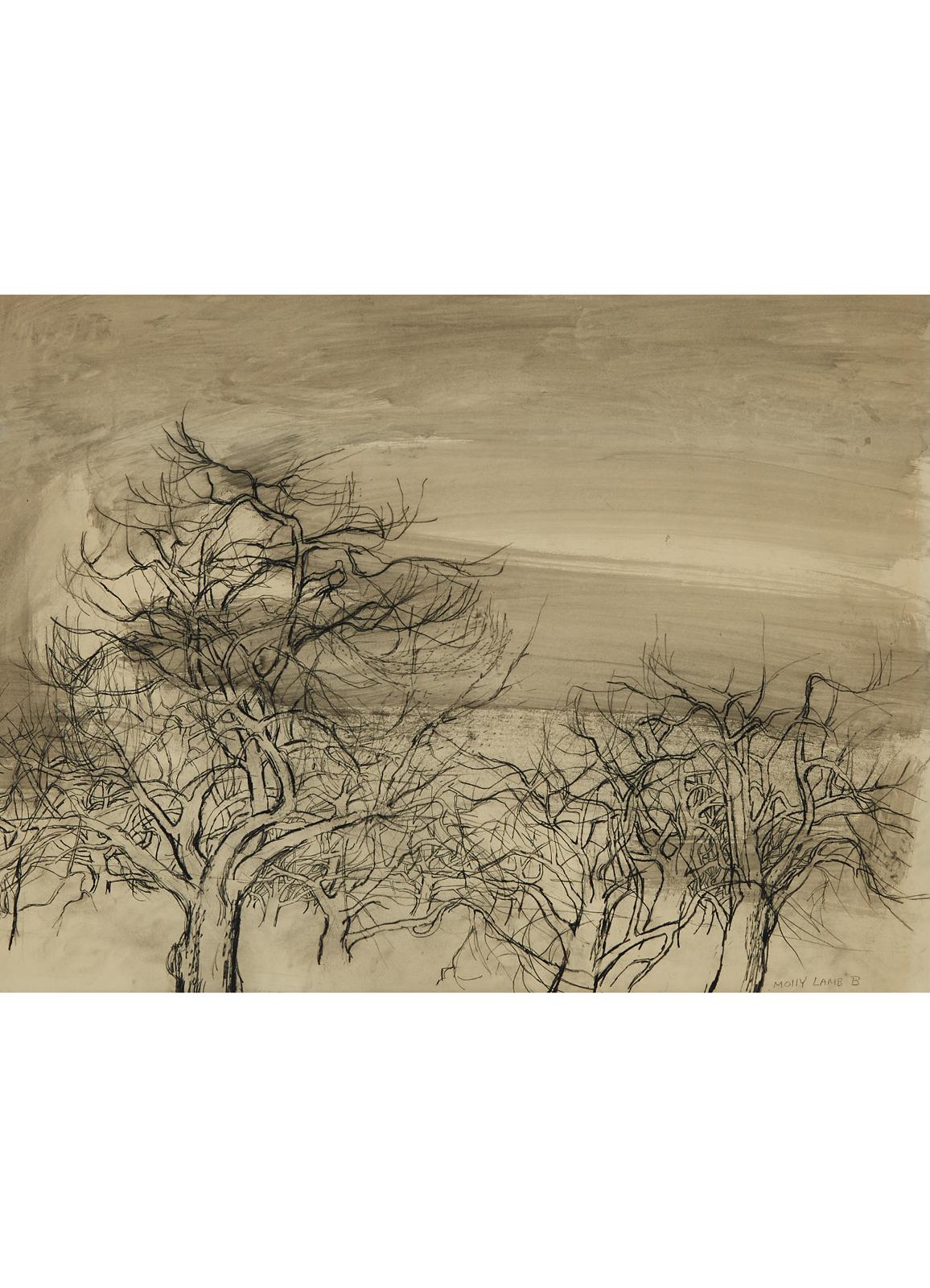 Molly Joan Lamb Bobak (1922-2014) - Copse Of Trees