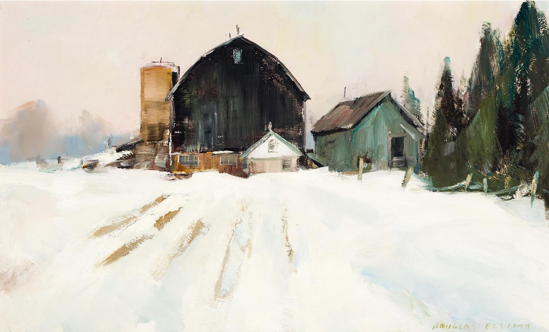 Douglas Ferfguson Elliott (1916-2012) - Barns Near Glenwilliams [sic]