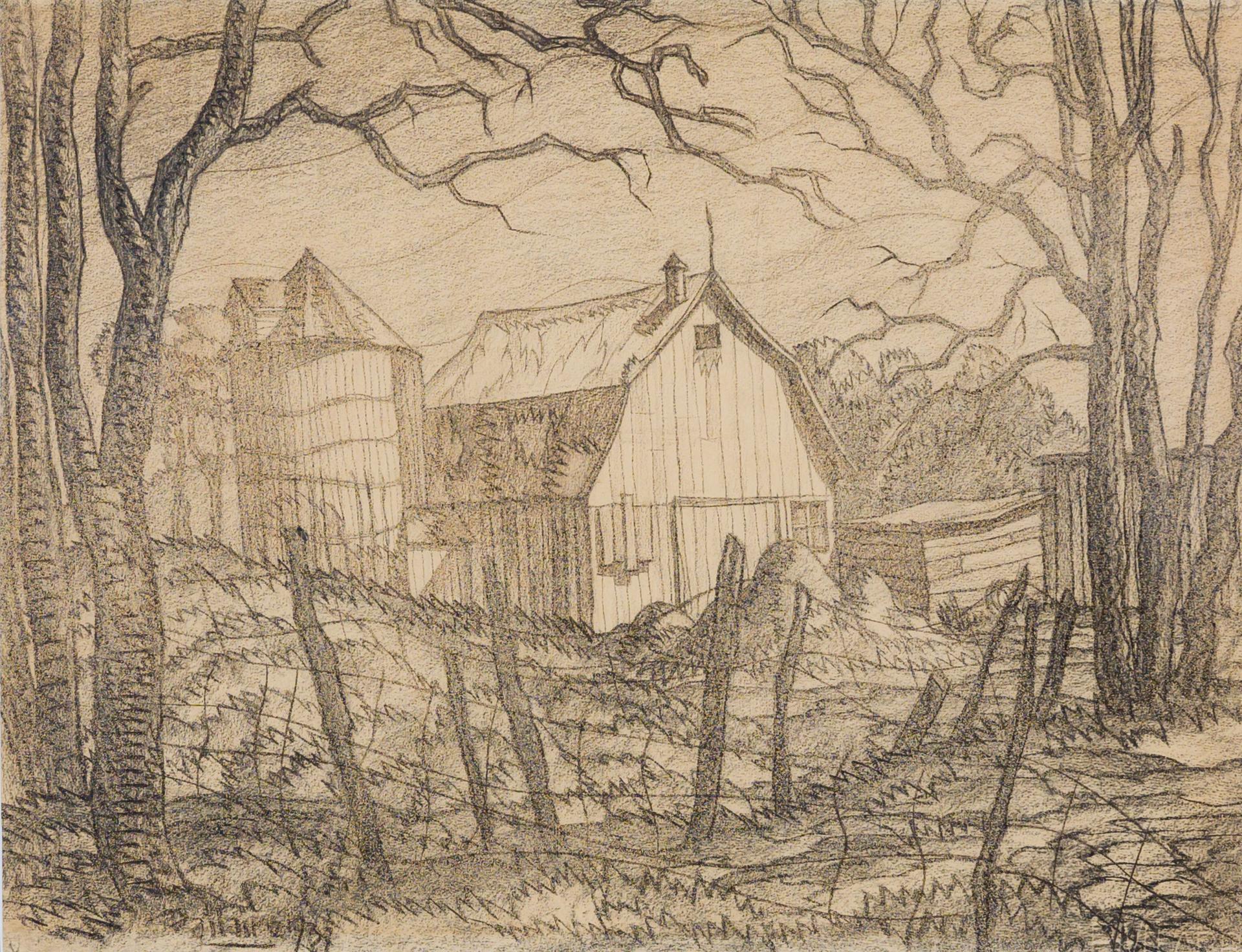 Jean-Philippe Dallaire (1916-1965) - La grange, 1936