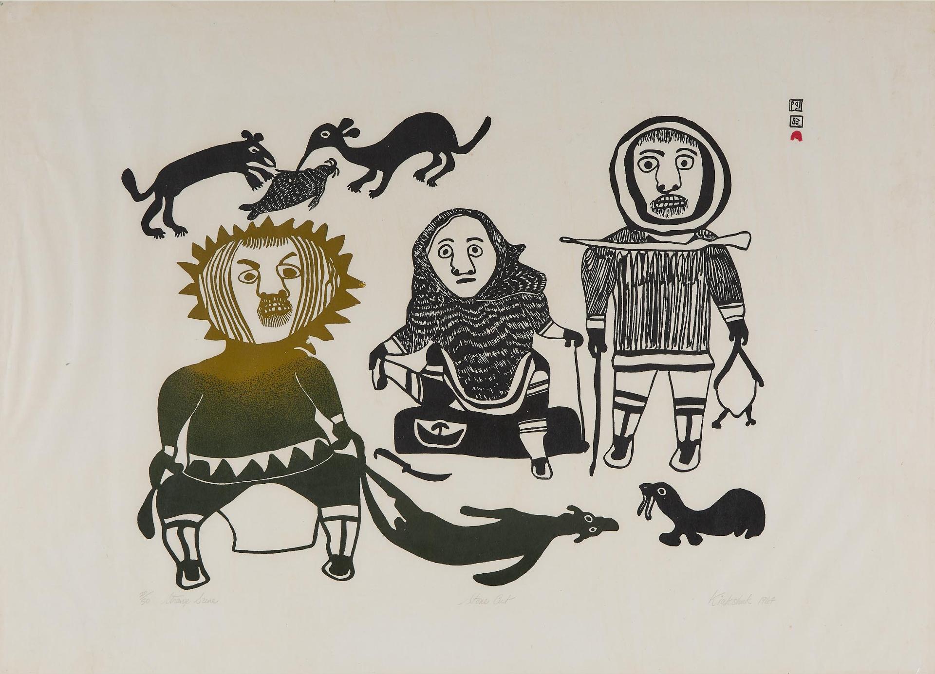 Kiakshuk (1886-1966) - Strange Scene, 1964