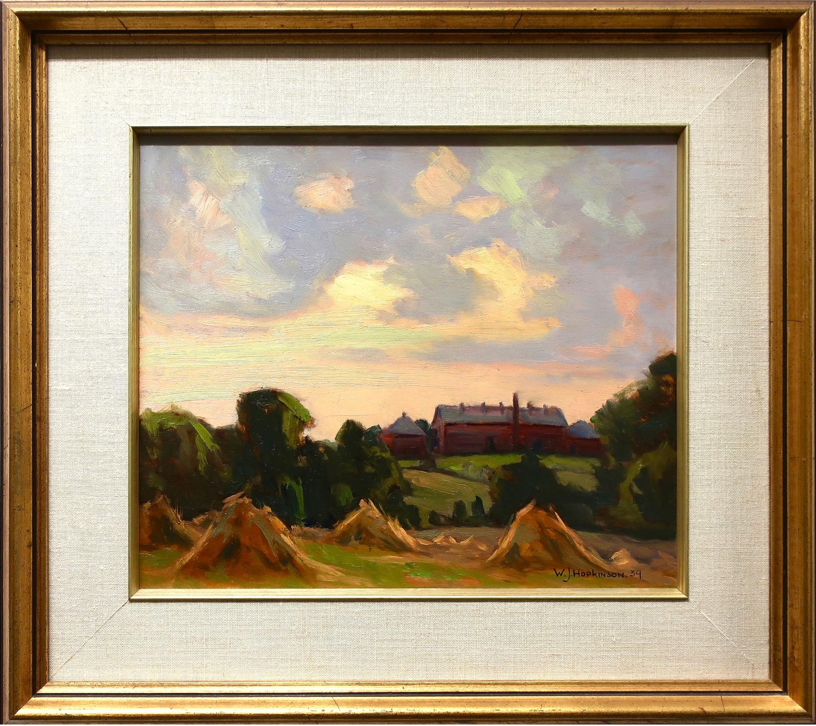 William John Hopkinson (1887-1970) - Untitled (Farmscape With Stooks)