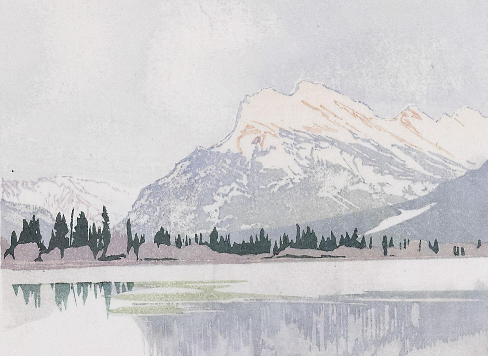 Walter Joseph (W.J.) Phillips (1884-1963) - Rundle In Winter; 1949