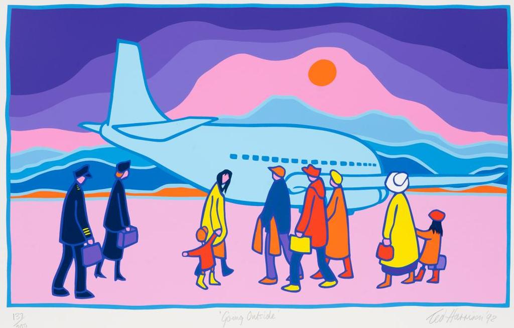 Ted Harrison (1926-2015) - Going Outside