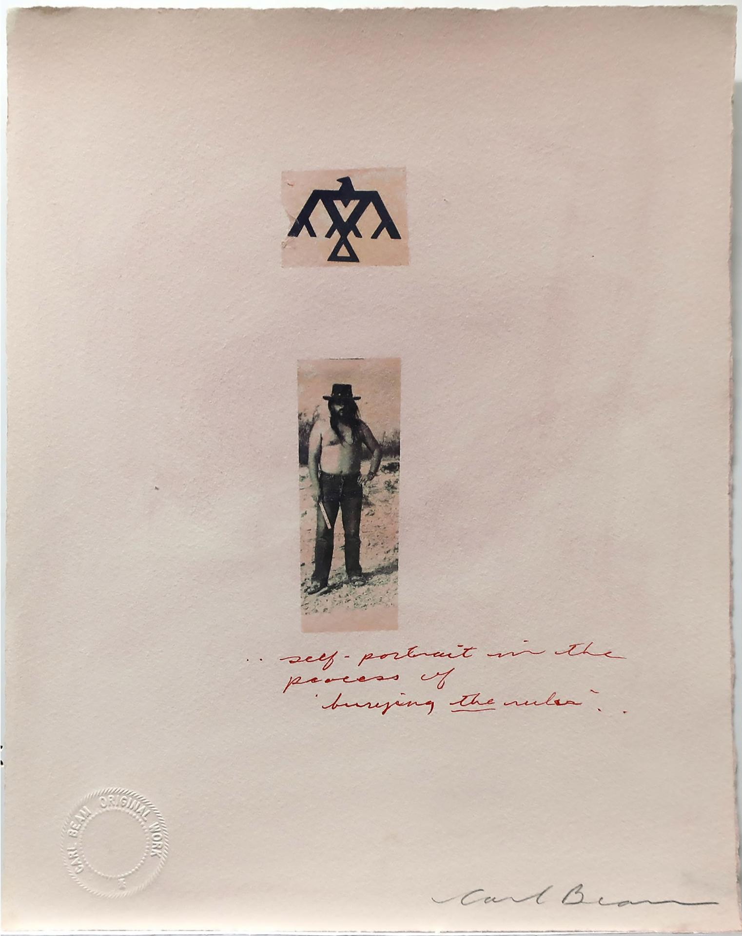 Carl Beam (1943-2005) - Self-Portrait In The Process Of Burying The Ruler