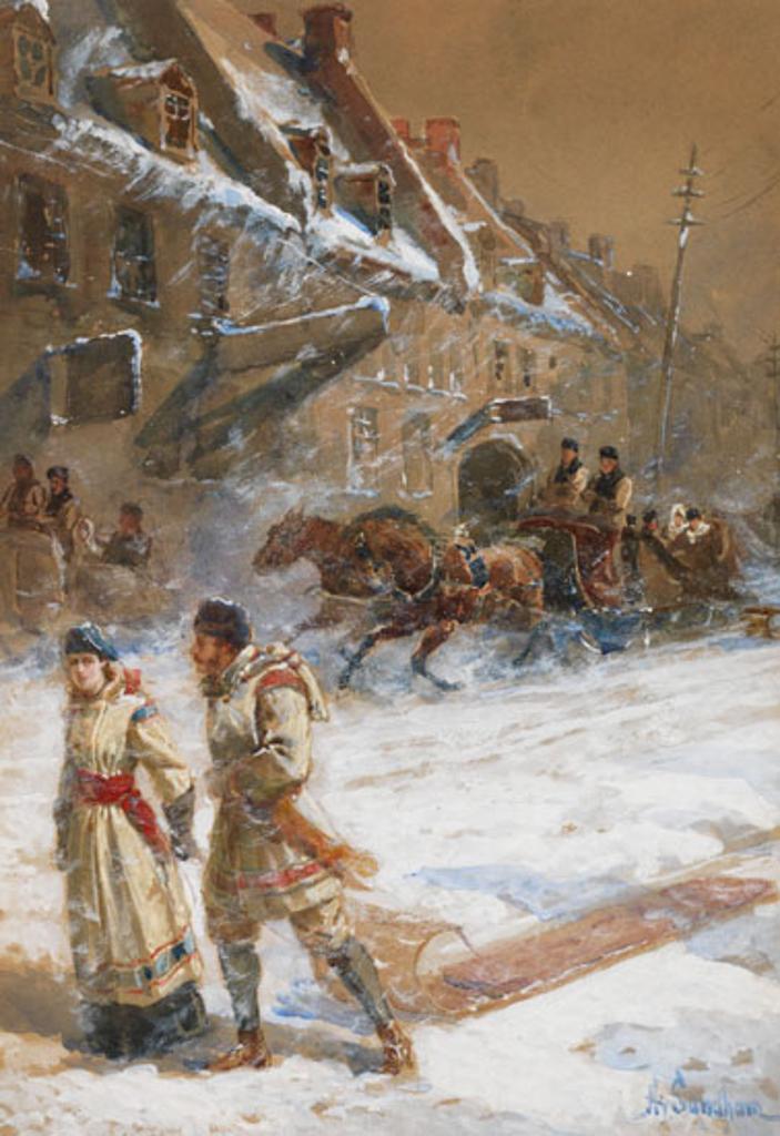 Henry John Sandham (1842-1910) - Going Tobogganing
