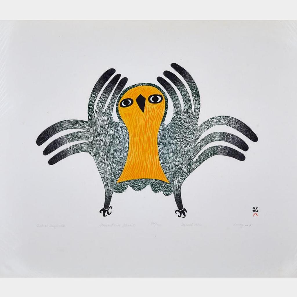 Lucy Qinnuayuak (1915-1982) - Owl At Daybreak