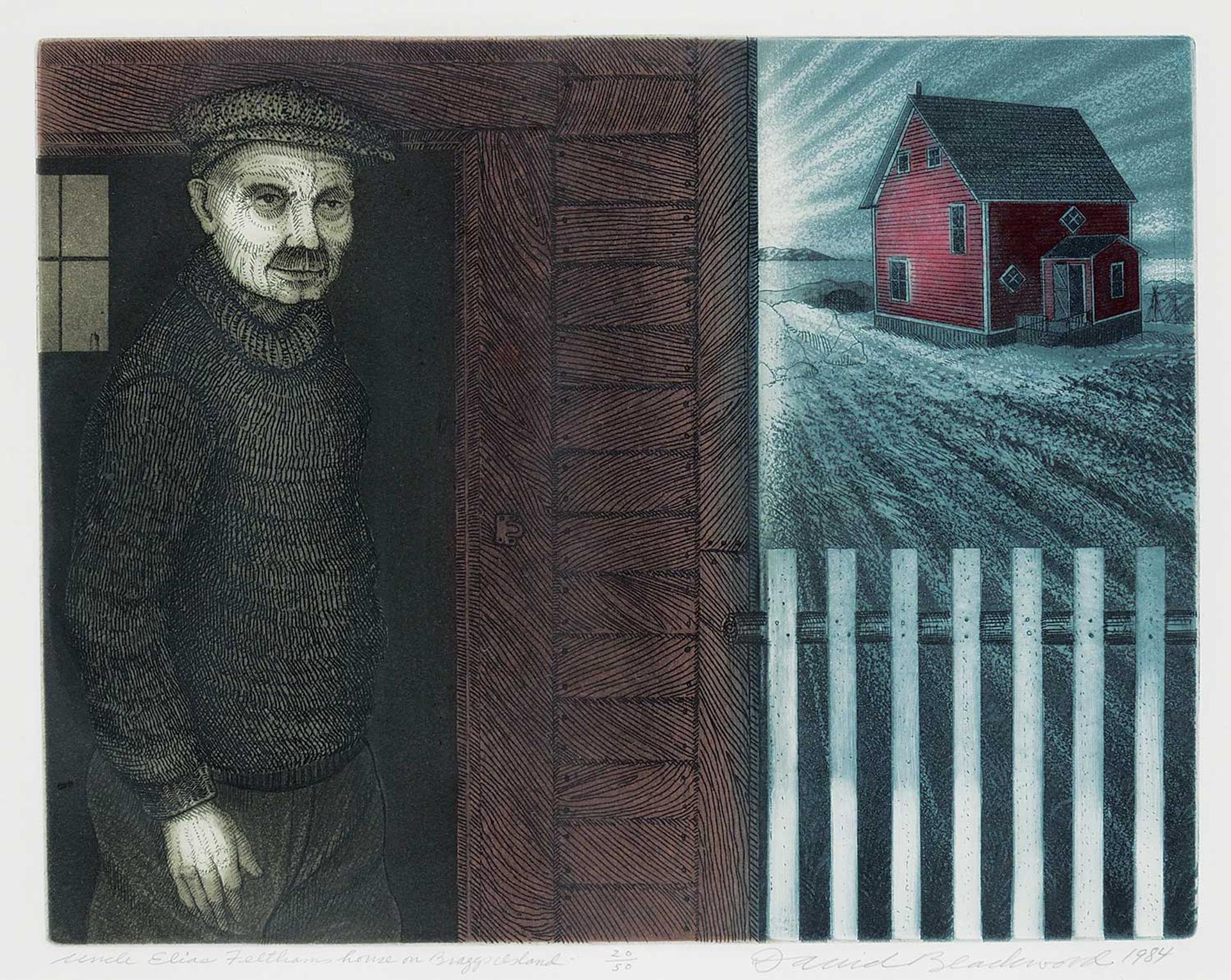 David Lloyd Blackwood (1941-2022) - Uncle Elias Feltham's House on Braggs Island  #20/50