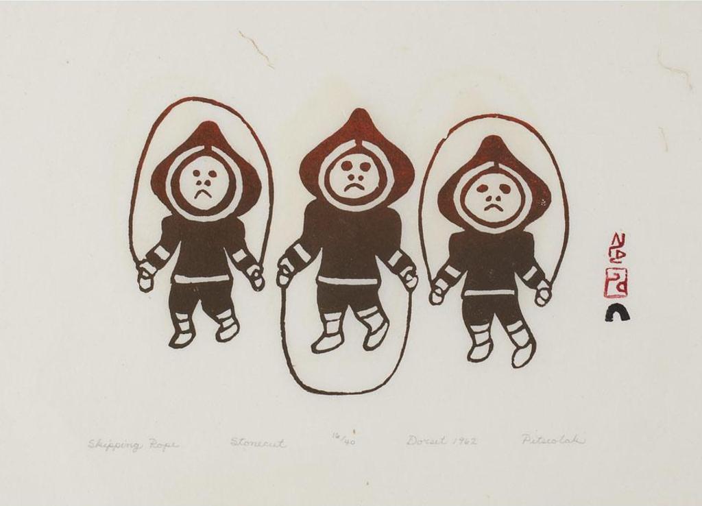 Pitseolak Ashoona (1904-1983) - Skipping Rope