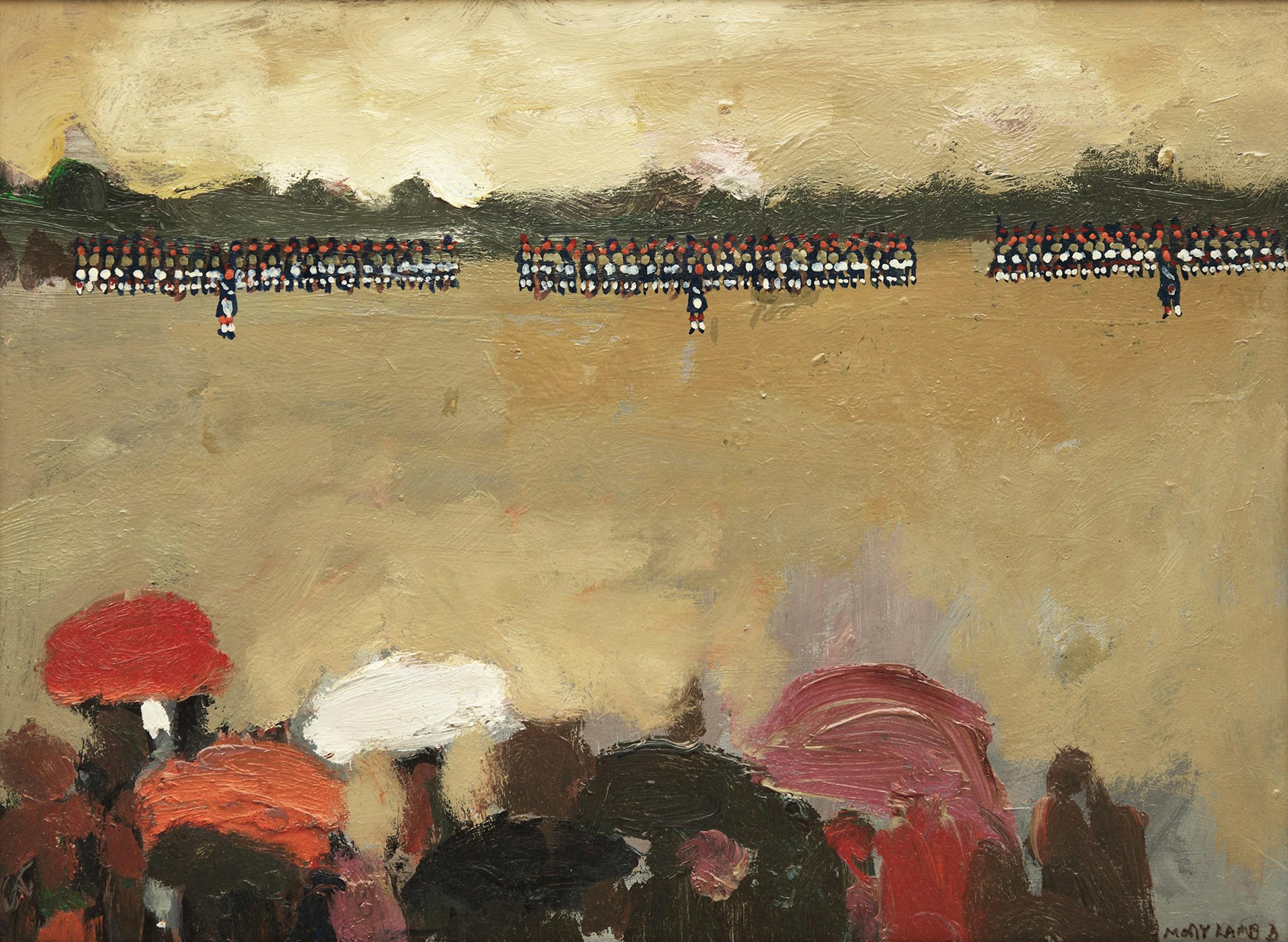 Molly Joan Lamb Bobak (1922-2014) - Last Parade of the Black Watch