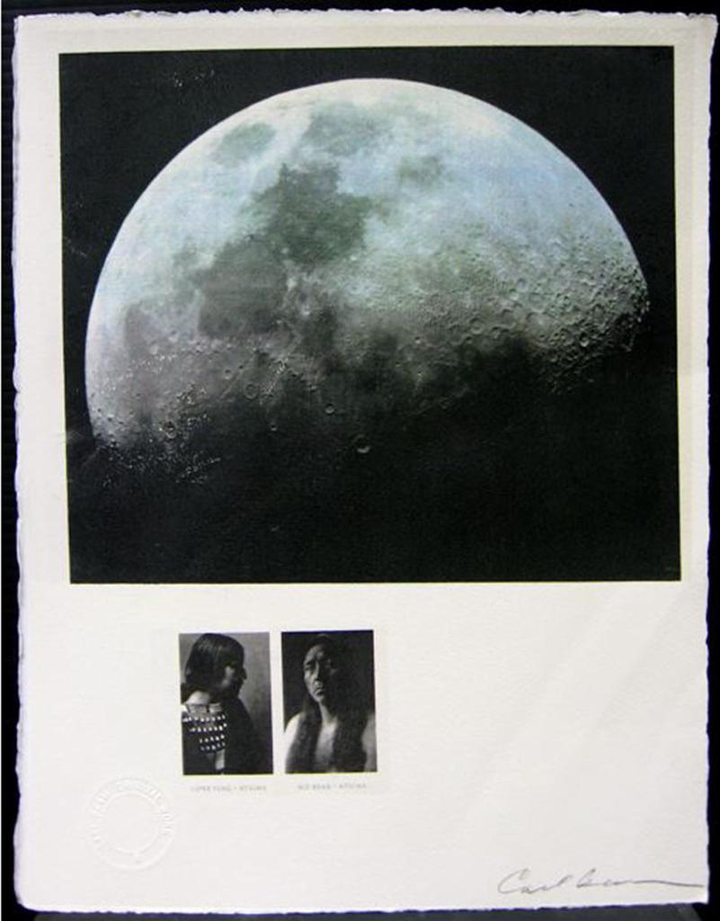 Carl Beam (1943-2005) - Moon/Lone Flag-Atsina/No Bear-Atsina