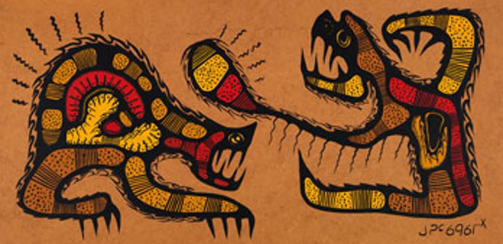 Joshim (Josh) Kakegamic (1952-1993) - Bear Confronting the Evil Spirit
