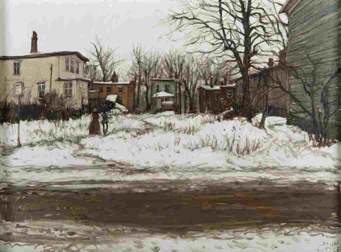 John Geoffrey Caruthers Little (1928-2024) - Two Creighton St. Girls Cutting to Gottingen St