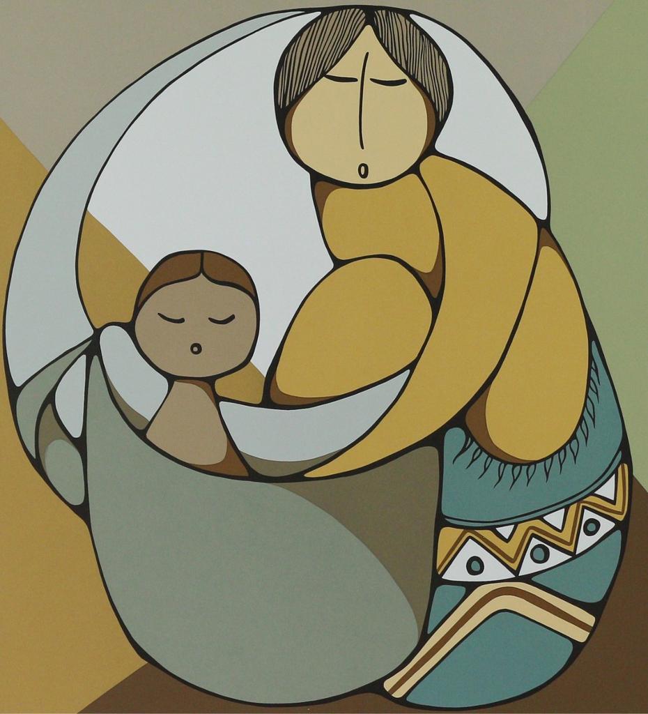 Daphne Odjig (1919-2016) - Bath Time; 1981