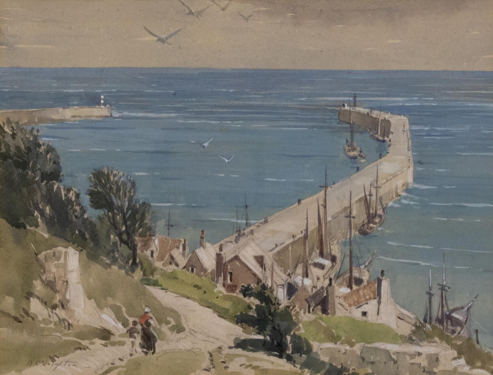 Alfred Crocker Leighton (1901-1965) - A South Coast Fishing Village