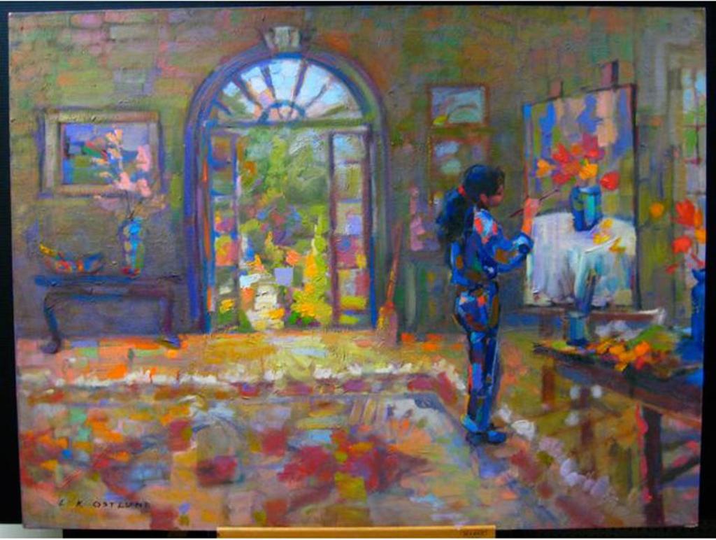 Leif K. Ostlund (1958) - Studio (Young Artist At Work)