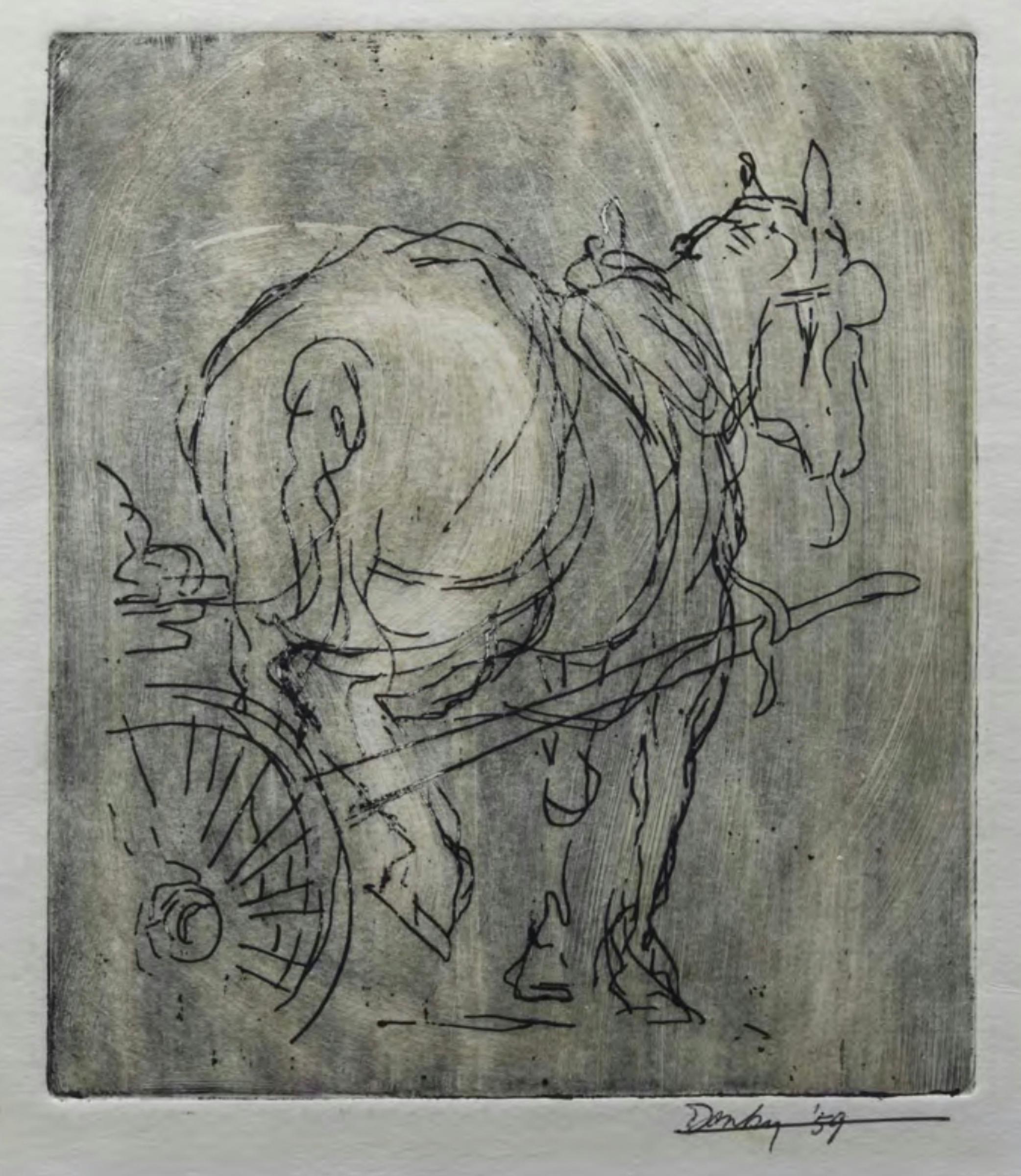 Kenneth (Ken) Edison Danby (1940-2007) - Untitled (Horse and Carriage)