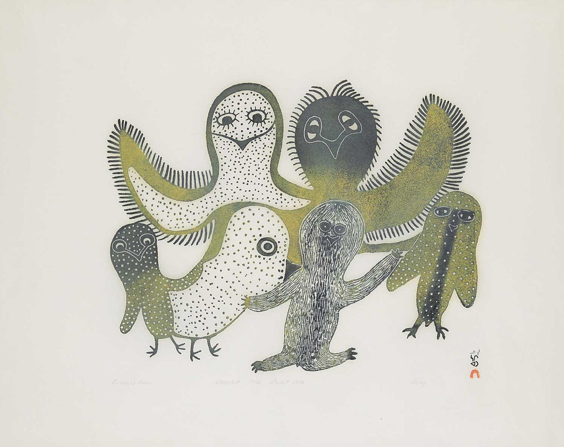 Lucy Qinnuayuak (1915-1982) - Birds I Know #10/50