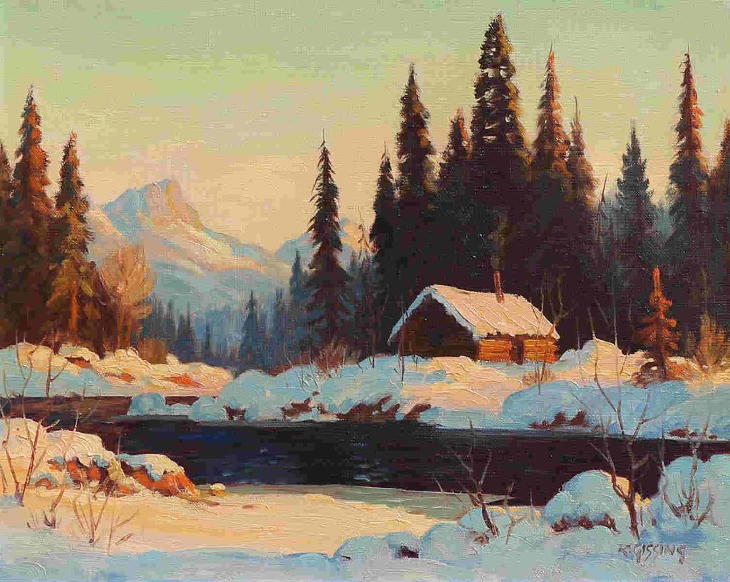 Roland Gissing (1895-1967) - The Trappers Cabin