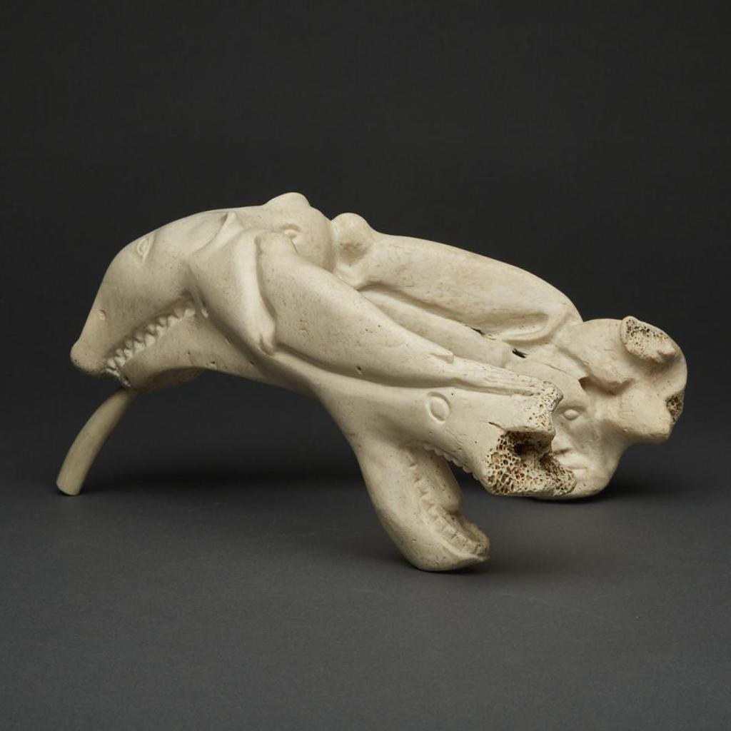 Augustin Anaittuq (1935-1992) - Carved Walrus Jaw