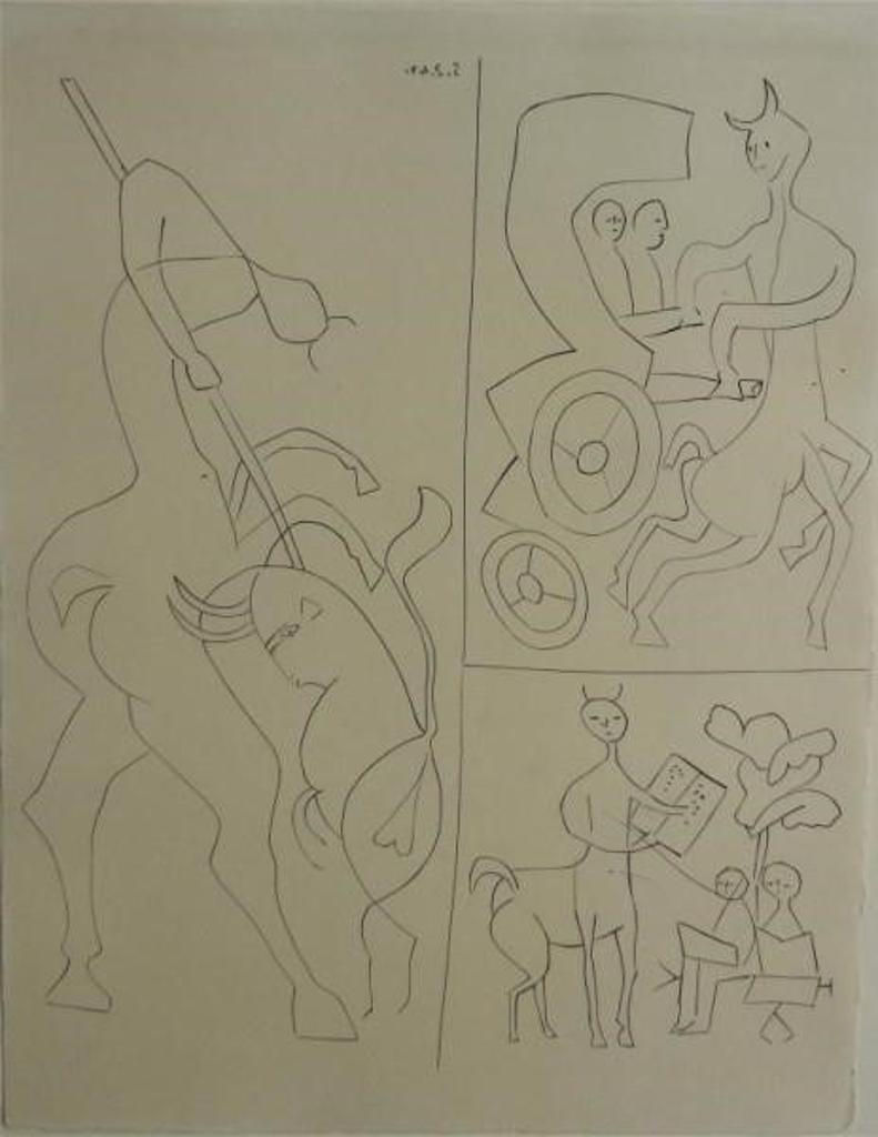Pablo Ruiz Picasso (1881-1973) - Etching from Dos Contes series. From the edition of 250, 1947