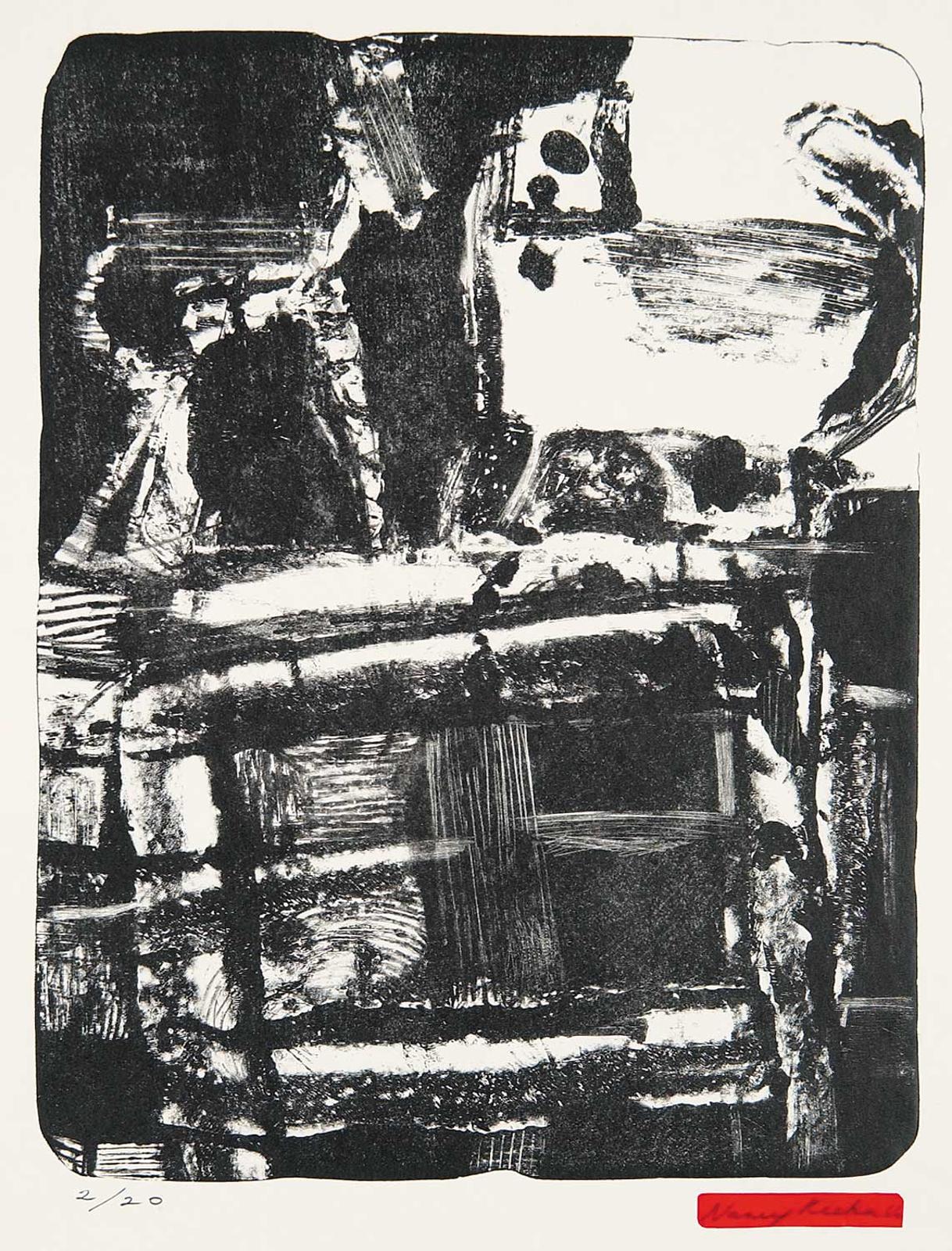 Nancy Luxmore Keehn (1926-2015) - Untitled - Black and White Abstract #2/20
