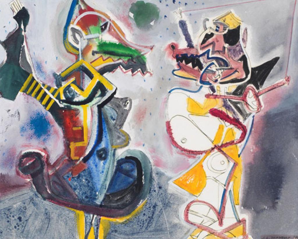 Jack Leaonard Shadbolt (1909-1998) - Sketch for The Great Ones