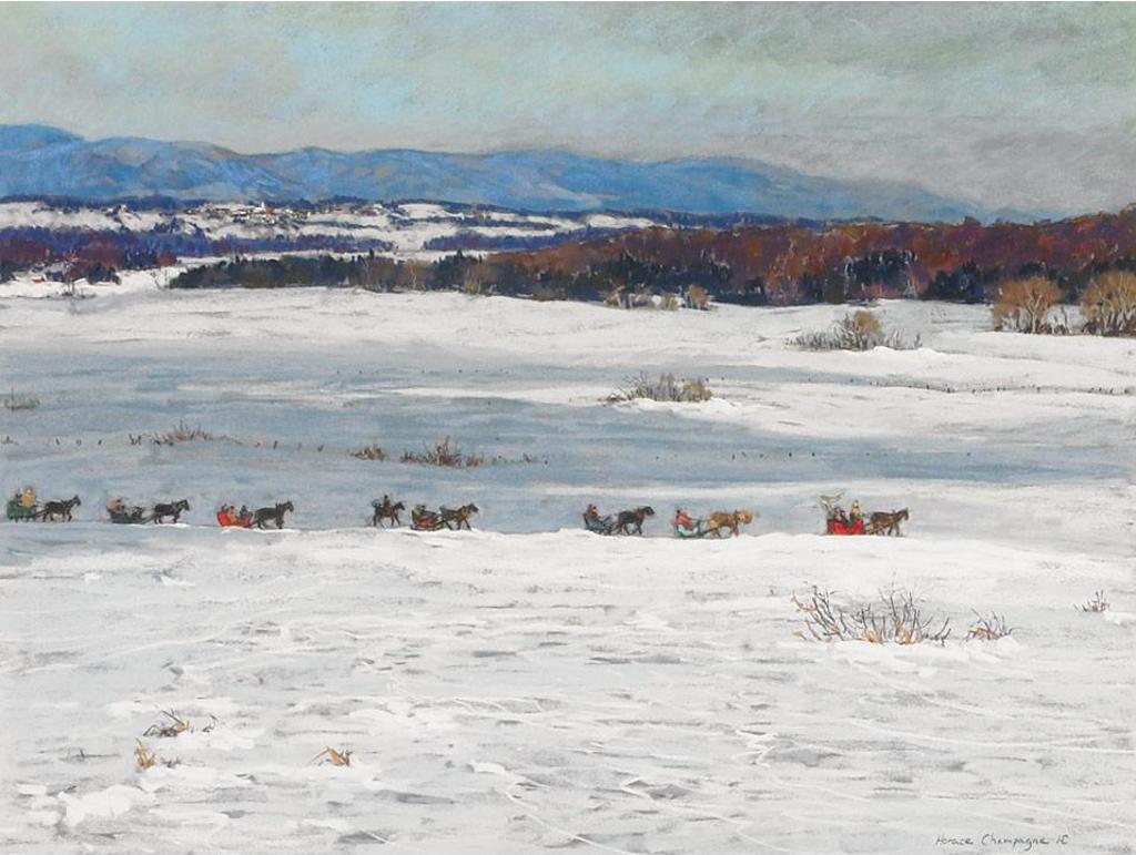 Horace Champagne (1937) - Parade Des Traineaux “Carrioles” (Old Time Sleighs), St. Gervais, Quebec
