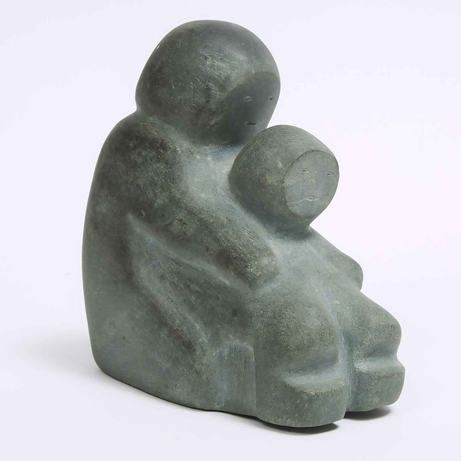 Marc Alikaswa (1928-2010) - Mother Holding Child In Her Lap
