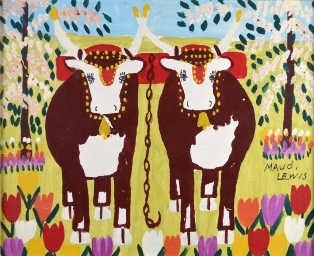 Maud Kathleen Lewis (1903-1970) - Oxen