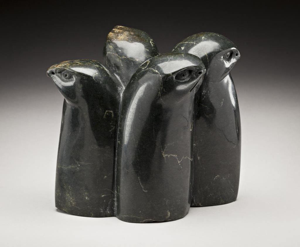 Kiugak (Kiawak) Ashoona (1933-2014) - Four Falcons, c. 1985