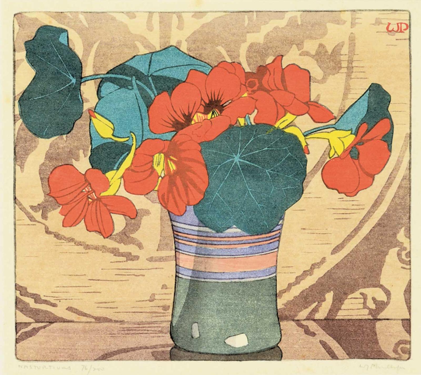 Walter Joseph (W.J.) Phillips (1884-1963) - Nasturtiums #76/200