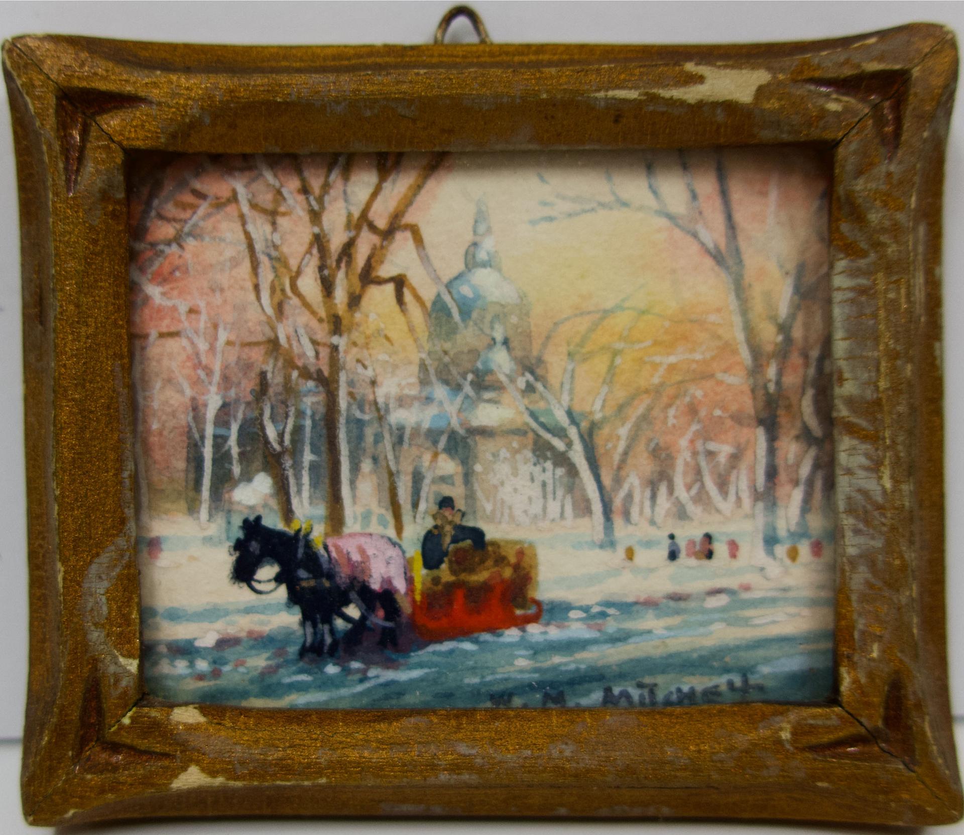 Willard Morse Mitchell (1879-1955) - The Little Red Sleigh - Dominion Square, Montreal