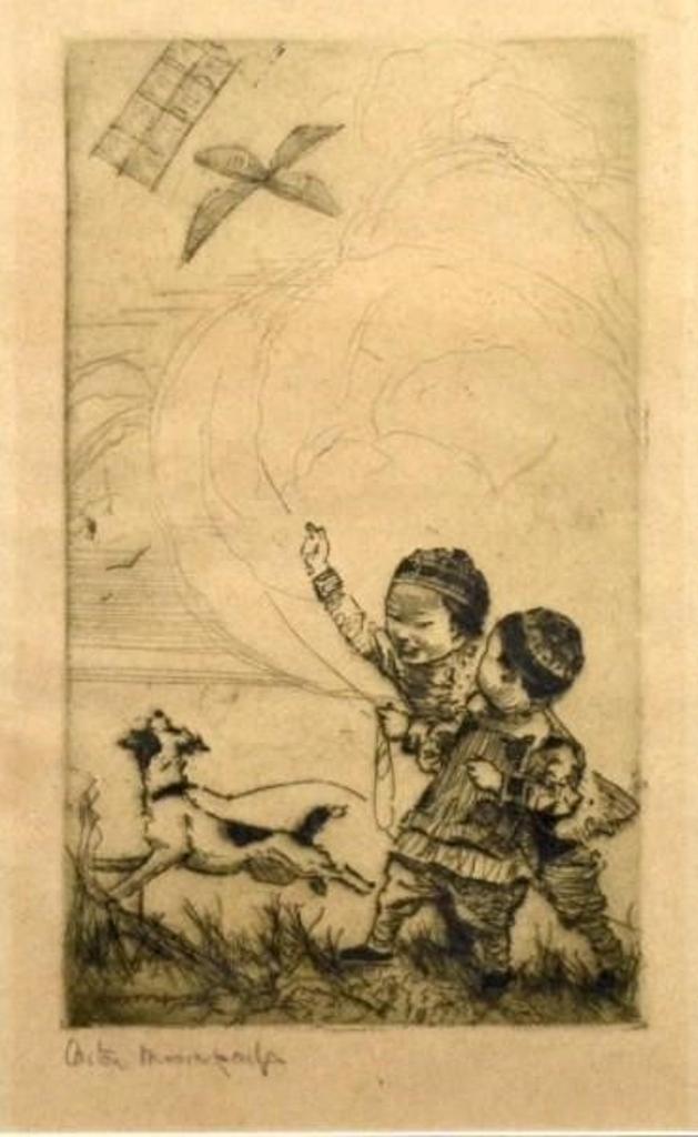 Carton Moore-Park (1877-1956) - Young children and a dog playing