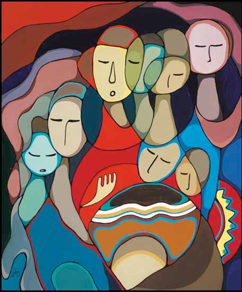 Daphne Odjig (1919-2016) - Rhythm of the Northern Lights
