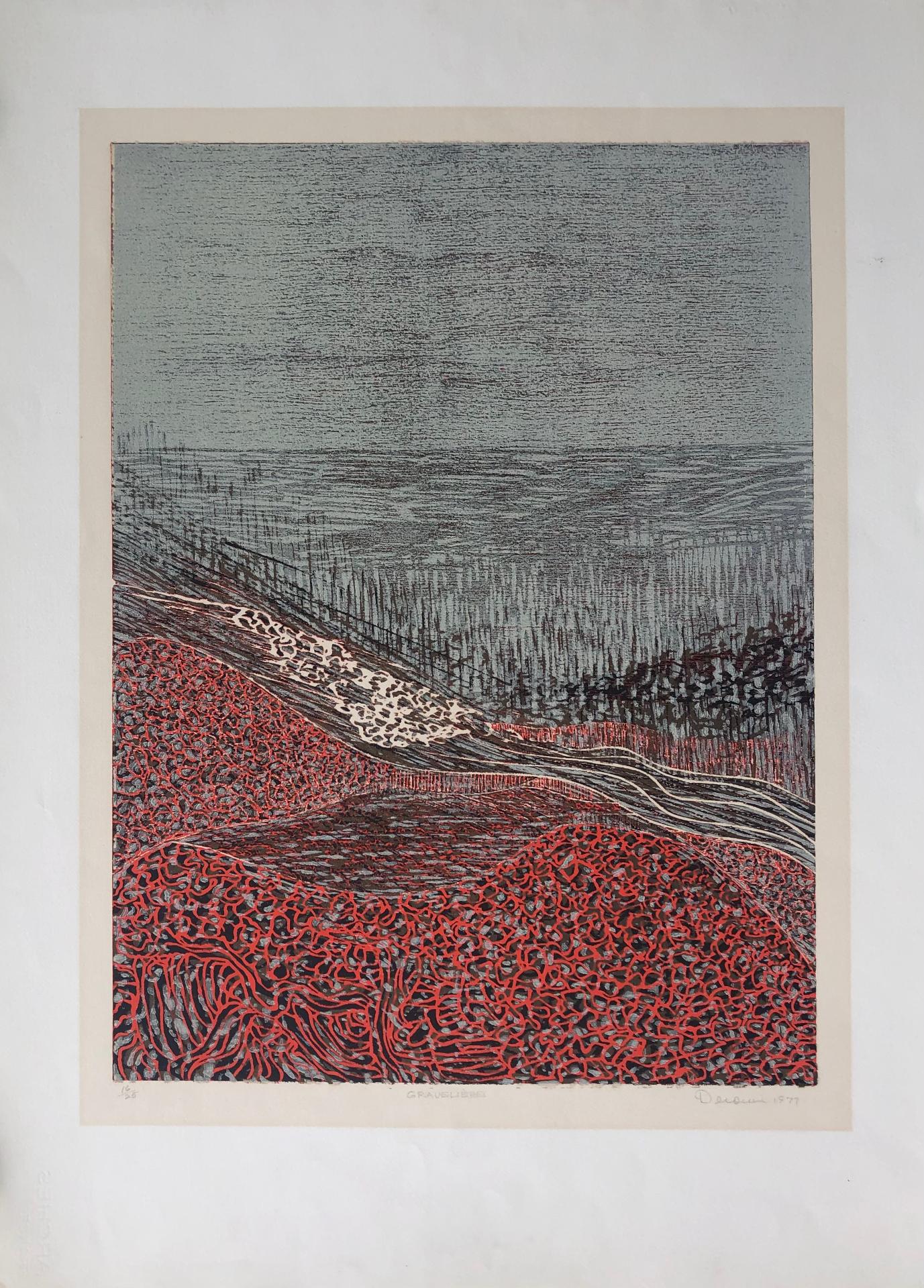 René Derouin (1936) - Gravelière, 1977