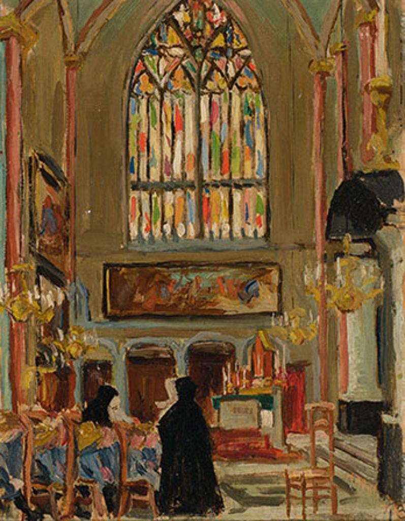 John Young Johnstone (1887-1930) - Orphans in the Cathedral