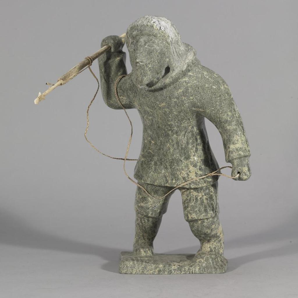 Ashevak Tunnillie (1956-2018) - Hunter With A Harpoon